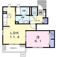 愛知県東海市南柴田町イノ割(アパート)の賃貸物件の間取り