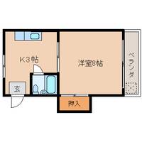 京都府長岡京市長岡1(マンション)の賃貸物件の間取り