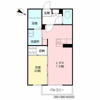 熊本県熊本市中央区水前寺1(アパート)の賃貸物件の間取り