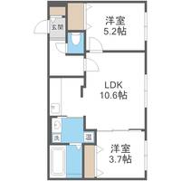 北海道札幌市中央区南二条西18(マンション)の賃貸物件の間取り