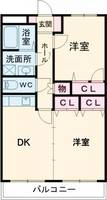 栃木県宇都宮市今泉町(マンション)の賃貸物件の間取り