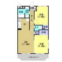 栃木県栃木市岩舟町静(マンション)の賃貸物件の間取り
