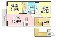 福岡県北九州市若松区大字畠田(アパート)の賃貸物件の間取り