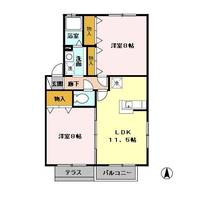 福島県郡山市字名倉(アパート)の賃貸物件の間取り