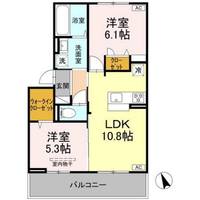 岡山県岡山市南区万倍(アパート)の賃貸物件の間取り