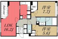 千葉県千葉市美浜区打瀬2(マンション)の賃貸物件の間取り