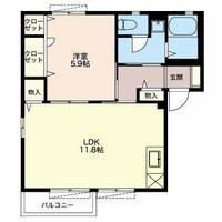 ディアス萩Bの間取り