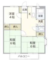 東京都西多摩郡瑞穂町大字二本木(アパート)の賃貸物件の間取り