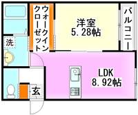 BRAVE BASE東徳前B棟の間取り