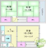 伊深アパートBの間取り