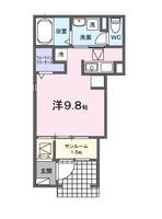 広白岳2丁目アパートBの間取り