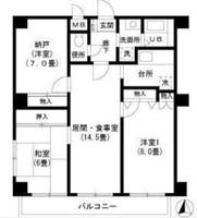 東京都北区田端新町3(マンション)の賃貸物件の間取り