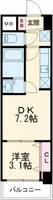 兵庫県神戸市兵庫区浜崎通(マンション)の賃貸物件の間取り