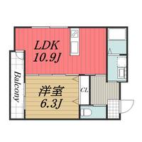 千葉県千葉市稲毛区小仲台4(マンション)の賃貸物件の間取り
