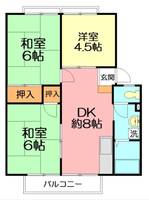 神奈川県伊勢原市岡崎(アパート)の賃貸物件の間取り