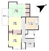 広島県呉市溝路町(一戸建)の賃貸物件の間取り