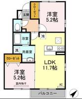 広島県広島市佐伯区八幡2(アパート)の賃貸物件の間取り