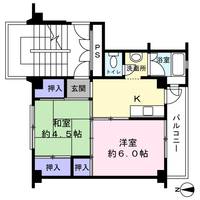 宮城県角田市角田字裏町(マンション)の賃貸物件の間取り