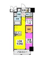 福岡県福岡市東区箱崎1(マンション)の賃貸物件の間取り