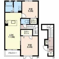 新潟県長岡市北山3(アパート)の賃貸物件の間取り