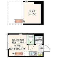 東京都中野区南台2(アパート)の賃貸物件の間取り