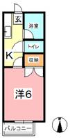 岡山県総社市中央3(アパート)の賃貸物件の間取り