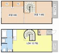 滋賀県東近江市五個荘石塚町(一戸建)の賃貸物件の間取り