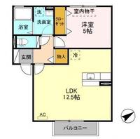 新潟県新潟市江南区亀田向陽2(アパート)の賃貸物件の間取り
