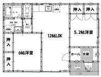 静岡県磐田市掛塚(一戸建)の賃貸物件の間取り