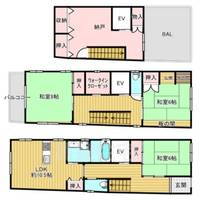 大阪府堺市堺区中安井町2(一戸建)の賃貸物件の間取り
