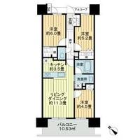 埼玉県春日部市南1(マンション)の賃貸物件の間取り