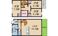 大阪府豊中市曽根東町2(一戸建)の賃貸物件の間取り