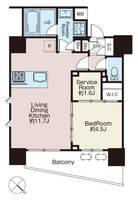 東京都文京区白山4(マンション)の賃貸物件の間取り
