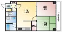 広島県広島市西区庚午中4(マンション)の賃貸物件の間取り