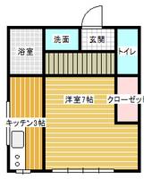 岡部ハイツ3号棟の間取り