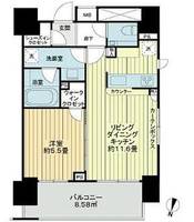 東京都港区赤坂2(マンション)の賃貸物件の間取り