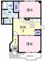 広島県安芸郡熊野町新宮1(アパート)の賃貸物件の間取り