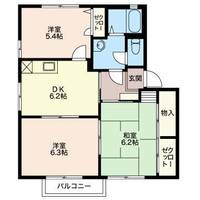 サンハイツ伊藤 Bの間取り