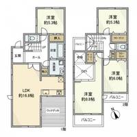 神奈川県横浜市青葉区若草台(一戸建)の賃貸物件の間取り