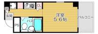 大阪府大阪市天王寺区玉造本町(マンション)の賃貸物件の間取り