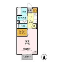 栃木県小山市大字土塔(アパート)の賃貸物件の間取り