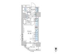 東京都大田区西蒲田8(マンション)の賃貸物件の間取り