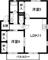 愛知県大府市横根町羽根山(アパート)の賃貸物件の間取り