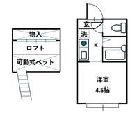 パンシオン淵野辺Aの間取り