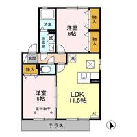 栃木県小山市大字横倉新田(アパート)の賃貸物件の間取り