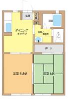 タウンコートニシムラBの間取り