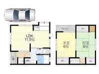 大阪府茨木市五十鈴町(一戸建)の賃貸物件の間取り