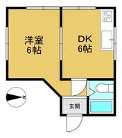 京都府長岡京市長岡1(アパート)の賃貸物件の間取り