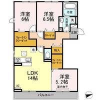 広島県福山市新涯町6(アパート)の賃貸物件の間取り