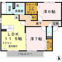 滋賀県大津市唐崎4(アパート)の賃貸物件の間取り